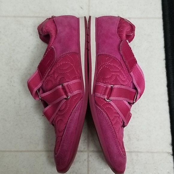 COACH pink sneakers slip on shoes karra - Picture 1 of 8